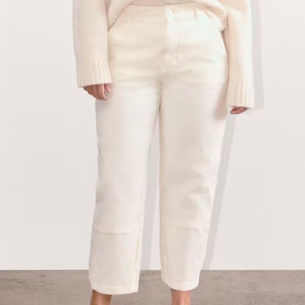 Everlane, The Utility Barrel Pant, Color: Bone, Size 4